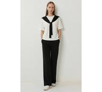 Happiness Istanbul Women's Color Blocked Crew Neck Two-Piece Co-ord Set in Black | Size: Medium Happiness Istanbul Black M