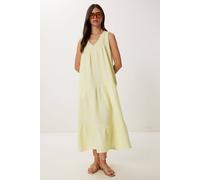 Happiness Istanbul Women's Frilly V-Neck Midi Dress in Lemon | Size: Small Happiness Istanbul Lemon S