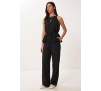 Happiness Istanbul Women's High Waist Halter Neck Two-Piece Coordinated Set in Black | Size: Large Happiness Istanbul Black L