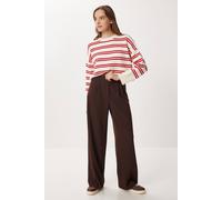 Happiness Istanbul Women's High Waist Wide Leg Palazzo Pants in Chocolate | Size: Small Happiness Istanbul Chocolate S