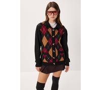 Happiness Istanbul Women's ISTANBUL Jacquard Knit Cardigan with Buttons Happiness Istanbul Multicolor One Size