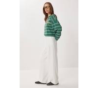 Happiness Istanbul Women's Palazzo Pants with Pockets in White | Size: Small Happiness Istanbul White S