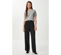 Happiness Istanbul Women's Pleated Straight Leg Pants in Black | Size: Small Happiness Istanbul Black S