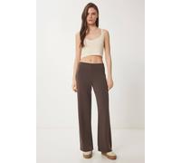 Happiness Istanbul Women's Regular Fit Elastic Waist Sweatpants in Chocolate | Size: Medium Happiness Istanbul Chocolate M