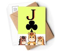 Happiness Jack Club J Poker Postcards Envelopes Cards Mailing Year Horse