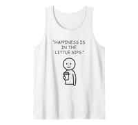 Happiness Little Sips Coffee Drinker Minimalist Tank Top