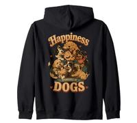 Happiness Sponsored by Dogs - Dog Lover Design Zip Hoodie