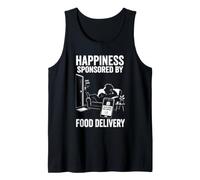 Happiness Sponsored by Food Humor Graphic Tank Top