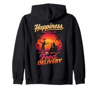 Happiness Sponsored By Food Sunset Zip Hoodie