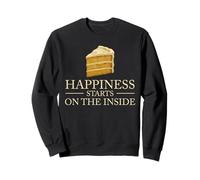 Happiness Starts Inside Cake Positive Thinking Inspiring Sweatshirt