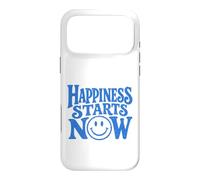 Happiness Starts Now Positive Smile Family Kindness Quote Case for iPhone 17 Pro Max