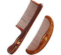 Happiness Tree Boxed 2 Combs for Long Hair and Short Hair for Personal Use Or Gift Hair Care and Hair Care Comb (Red As the picture shows)