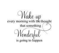 Happiness Wall Stickers Wake up Every Morning Love Quotes Home Decoration Living Room Vinyl Bedroom Artistic Wardrobe Decal Extra Large - 70x98cm