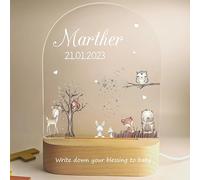 HappinessMade Personalized baby night light,Customized birthday gift for boys and girls,Night Light for Kids with Name,newborns,Christening Children gifts,Decorative birthday gift