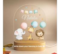 HappinessMade Personalized Baby Night Light,Customized Birthday Gift for Boys and Girls,Night Light for Kids with Name,Newborns,Christening Children Gifts,Decorative Birthday Gift
