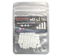 Happinesspark Nylon PA66 M3X10/30pcs Plastic White Color Metric Female Hex Standoffs Spacer,Motherboard Threaded Pillar Plain Finish, Fits Circuit Board Screws Bolts