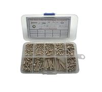 Happinesspark PEEK M2.5 Plastic Metric Cross Phillips Pan Head Screws Set 4-25mm with Nuts Washers Assortment Kit High-Temperature Chemical Resistant Fastener Set