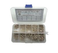 Happinesspark PEEK M2 M2.5 Plastic Metric Cross Phillips Pan Head Screws Set 4-25mm with Nuts Washers Assortment Kit High-Temperature Chemical Resistant Fastener Set