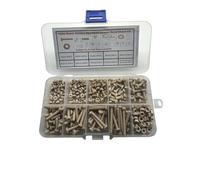 Happinesspark PEEK Plastic Metric Cross Phillips Pan Head Screws M3 Set 4-25mm with Nuts Washers Assortment Kit High-Temperature Chemical Resistant Fastener Set