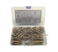 Happinesspark PEEK Plastic Metric Cross Phillips Pan Head Screws M5x6-40mm with Nuts Washers Assortment Kit High-Temperature Chemical Resistant Fastener Set