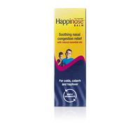 Happinose Balm Nasal Decongestant Balm with Essential Oils for Colds, Catarrh and Hay Fever, 14g
