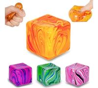 Happiorbit Soft Stress Relief Toy, 4Pcs Autism Stress Relief Toy Squishy Fidget Cube, Anxiety Relief Stress Balls, Not Easy to Fall Off, Safe for Ages 3+