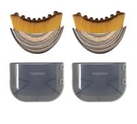 HAPPITON Lymphatic Drainage Face Brush - Jawline Sculpting & Dry Brushing, Reduces Puffiness (Two Packs)
