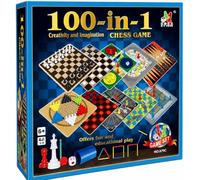 Happium 100 Classic Games Compendium | Collection of Classic Family Board Games | Games Compendium includes Ludo, Chess, Draughts and Playing Cards, Large Version