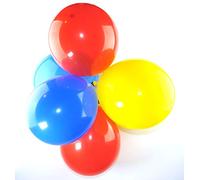 Happium 12" Latex Balloons, Pack of 20 (Blue, Red, Yellow)