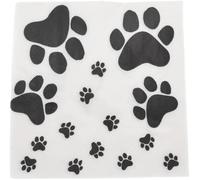 Happium 20 Pieces Puppy Paw Print Napkins, Puppy Paw Party Napkins Disposable Animal Paw Print Tableware Dinner Napkin for Dog Pet Paw Birthday Party Supplies