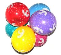 Happium 6th Birthday Balloons, 12" Multicoloured Numbers Printed Latex Age Balloons, Digit 6 for Girls Boys 6 Year Old Birthday Decorations, 6th Anniversary Party (Pack of 10)