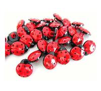 Happium Pack of 50 - Craft Ladybug Buttons 15mm (Red)