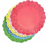 Happium Paper Doilies Mix 6.5 Inch Pack of 100 | Round Lace Plates for Party Wedding Tableware Decoration Disposable Baking Tools, Doilies Creative Art Supplies