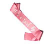 Happium Sash It's a Girl for a Baby Shower - Be Perfect for your Event, it's a girl Pink