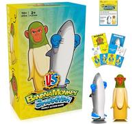 Happium Tralalero Shark vs Shimpanzinni Bananini: Italian Brainrot Flip Challenge Game, Banana Monkey vs Shark Flipping-Fun Party Game for Families & Christmas, Includes Bonus Cards
