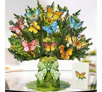 Happivue 3D Pop Up Birthday Cards for Women, Large 12 Inch Life Sized Forever Butterfly Happy Birthday Cards for Mum, Sister, Daughter, Wife, Pop Up Card for Thinking of You, Thank You, Get Well Soon