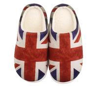 HAPPJUN Union Jack British Gift Women's House Slippers Soft Memory Foam Slipper Cozy Warm Comfy House Shoes Bedroom Shoe British Gift for Womens Girls