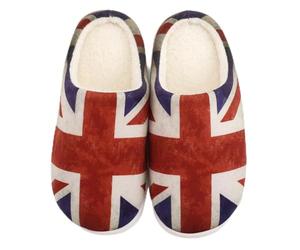 HAPPJUN Union Jack British Gift Women's House Slippers Soft Memory Foam Slipper Cozy Warm Comfy House Shoes Bedroom Shoe British Gift for Womens Girls