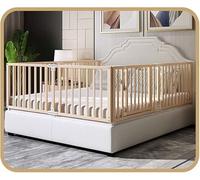 HAPPLiGNLY Bed Rails, Swing Down Extra Long Wooden Bed Guard Fall Protection Sleep Protectors Sturdy And Solid (Color : C, Size : 200CM)