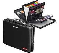 HAPPOUS Fireproof File Folder, Expanding File Organizer with 13 Pockets, Portable Fireproof Document Box Hard-Shell Document Organizer Storage for Documents Laptop Passports Cards Black