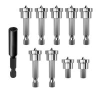 HAPPOW 10PCS Drywall Screw Depth Setter, PH2 Magnetic Positioning Screwdriver Bits,1/4 Inch Hex Shank Drywall Screw Driver Bit Set with 60mm Extension Socket Drill Bit Holder for Plasterboard