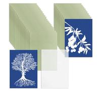 HAPPOW 32Pcs Cyanotype Printing Paper Kit with a Acrylic Sheets,A5 Sun Print Paper,High Sensitivity Solar Sunprint for DIY Crafts, Nature Art, for Kids Adults DIY Crafts(A5, 5.8X8.3 inch)