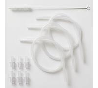 HAPPOW 3PCS Milk Tubes Hoses Compatible with Jura Coffee Machine | Replacement Silicone Milk Hose, 6 Connectors and 1 Cleaning Brush, Suitable for Jura E8 GIGA 6 Z8 Z10 J8 S80 WE8