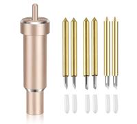 HAPPOW Fine-Cut Blade for Cricut Maker 4/3/Explore Air 3/Air 2/One, 6 Replacement Blades with Casing, Blade for Cricut (30°/45°/60°), for 1.5 mm Thick Cardstock/Vinyl/Cork/Fabric (Gold)