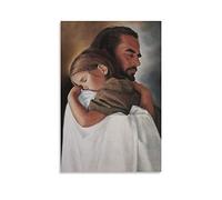 HAPPOW Jesus Christ Hugging Child Poster Decorative Painting Canvas Wall Posters And Art Picture Print Modern Family Bedroom Decor Posters 08x12inch(20x30cm)