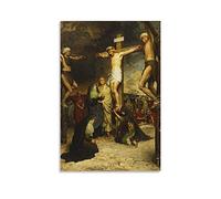 HAPPOW Jesus Christ The Crucifixion Poster Decorative Painting Canvas Wall Posters And Art Picture Print Modern Family Bedroom Decor Posters 08x12inch(20x30cm)