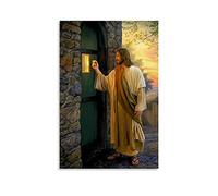 HAPPOW Jesus Knocking on Your Door Poster Decorative Painting Canvas Wall Posters And Art Picture Print Modern Family Bedroom Decor Posters 08x12inch(20x30cm)