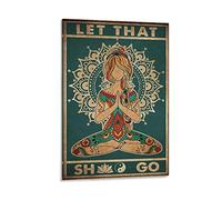 HAPPOW Let That Shit Go Poster Decorative Painting Canvas Wall Posters And Art Picture Print Modern Family Bedroom Decor Posters 16x24inch(40x60cm)
