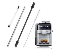 HAPPOW Milk Hose Stainless Steel Milk Tube and 2 Cleaning Brush Set Compatible with Bosch Cleaning Brush Siemens EQ6 Plus S700 Effective Cleaning for Fully Automatic Coffee Machines