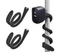 HAPPOW Pack of 2 Flexible Baby Monitor / Camera Holder for Eufy/Arlo/Blink/Babystar/Vtech/Nanit/Motorola Cameras with 1/4 Inch Thread, Flexible Holder Made of Silicone Aluminium Alloy (Black
